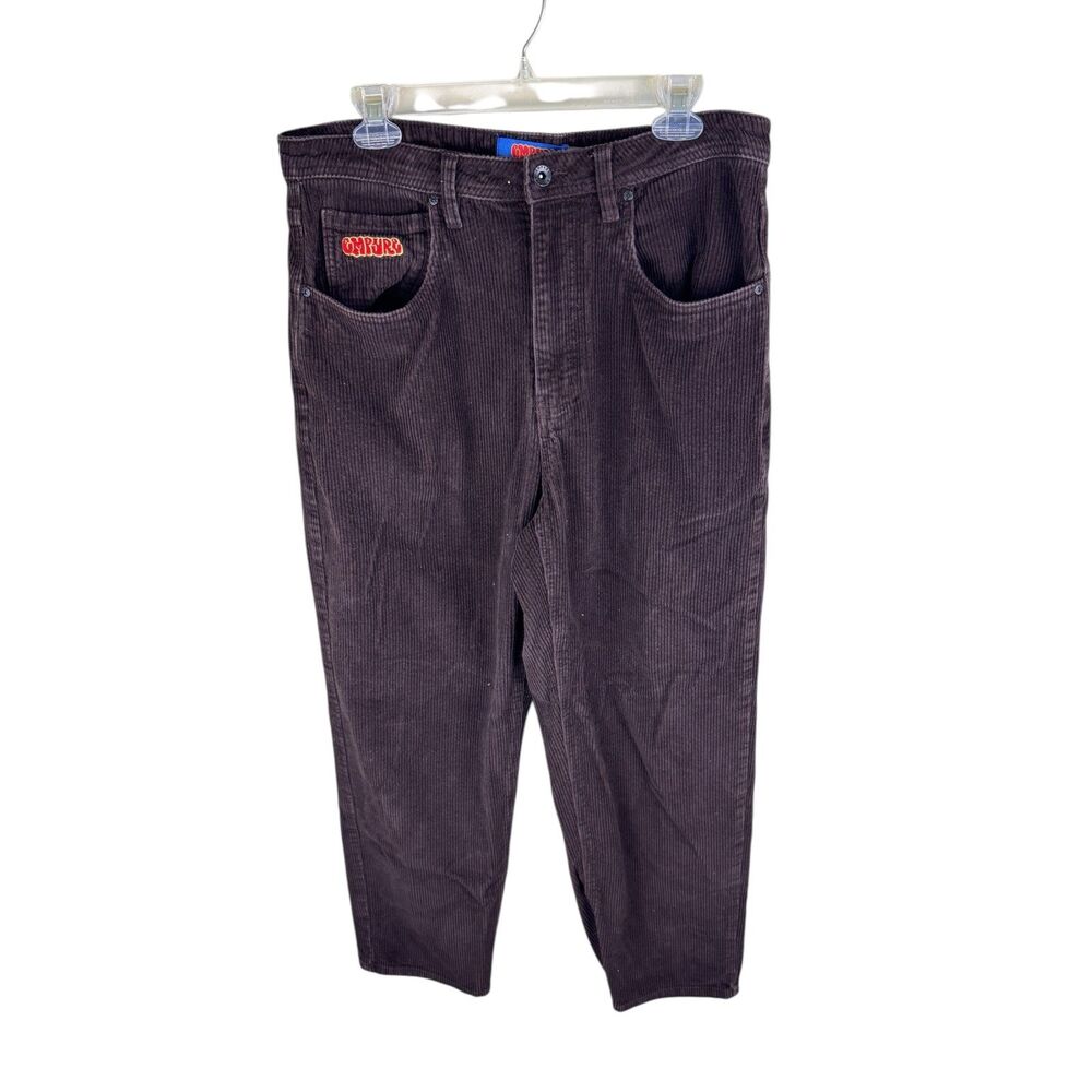 Empyre Corduroy Pants Mens 32 Brown Baggy Fit Straight Embroidered Y2K Skate‎